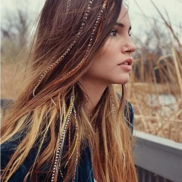 Bead In Hair Feather Extensions - Picture 1 of 4